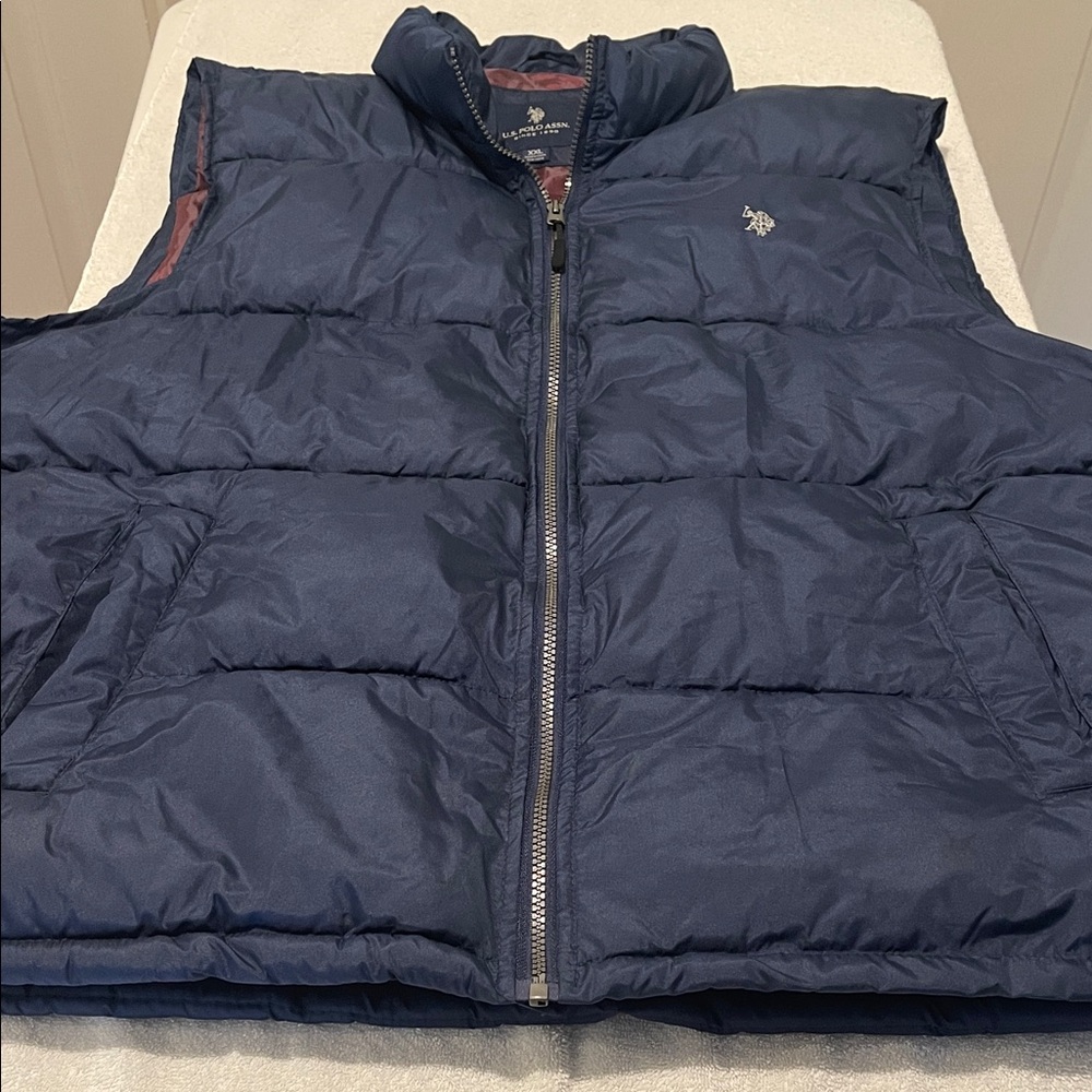 NWOT Outdoor Durable Blue Zipper Up Puffer Vest Blokecore Autumn Layer XXL